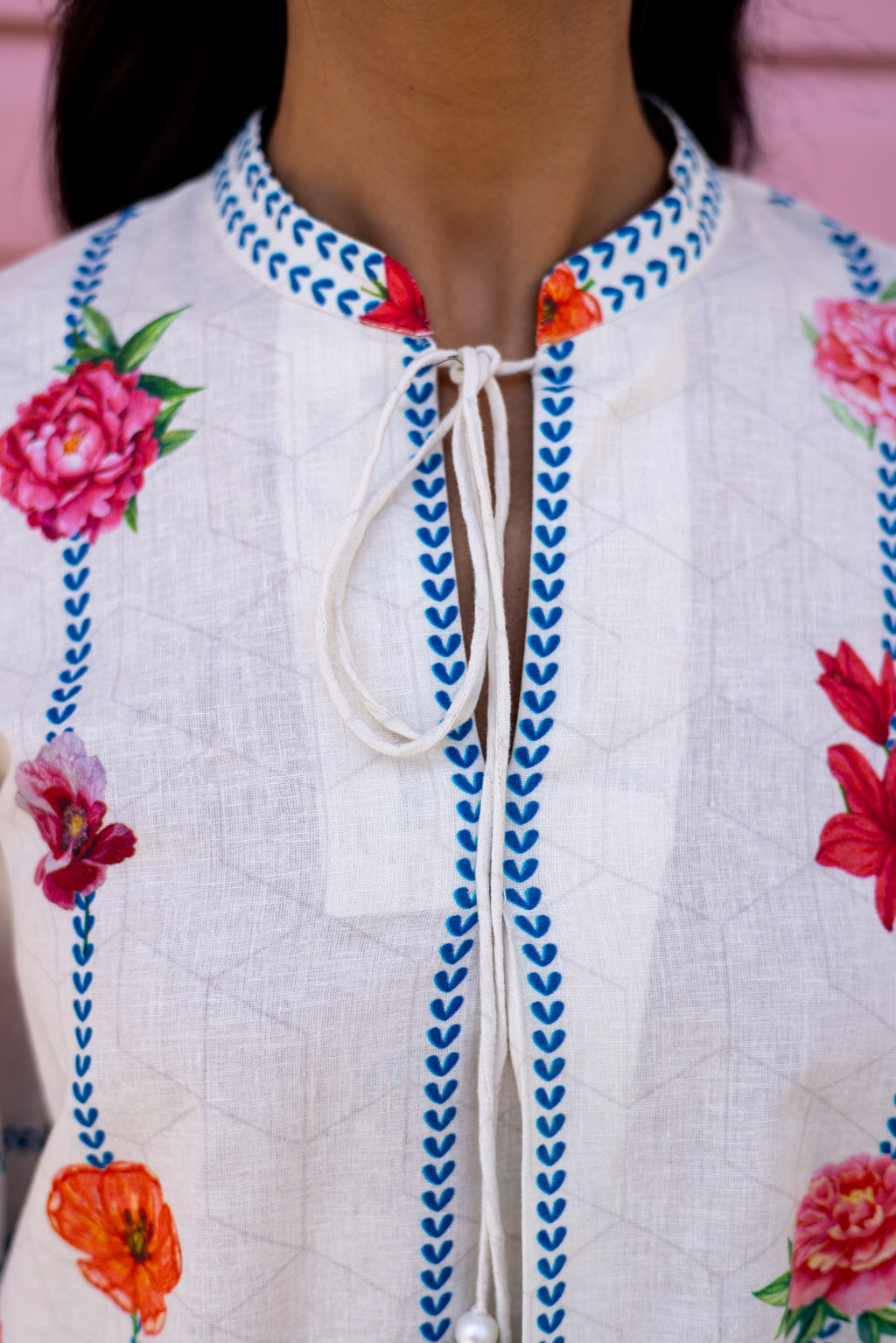 Stylish Cream Meadow Bloom Co-ord Outfit