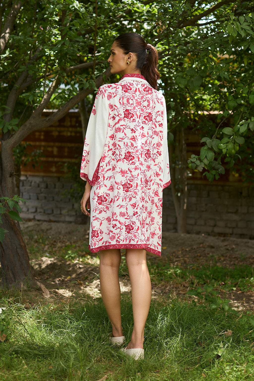 Classic Raspberry Red Linen Dress for Women
