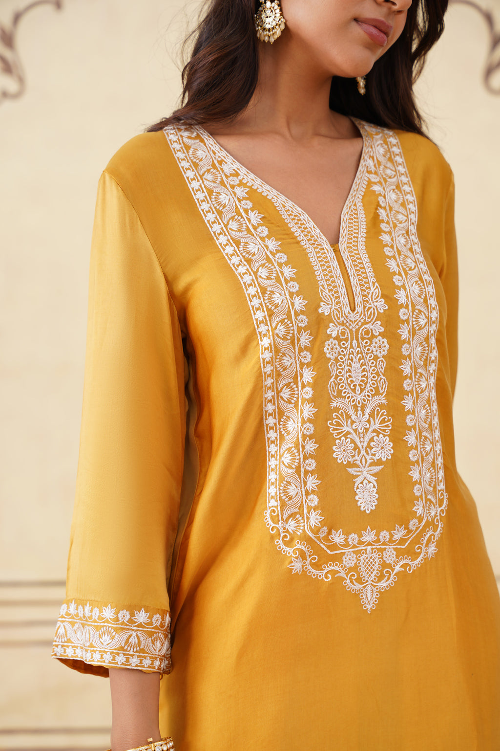 Traditional Golden Yellow Ombre Farshi Salwar Outfit
